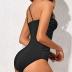 Holipick One Shoulder One Piece Swimsuit for Women Tummy Control Bathing Suits Modest Full Coverage Keyhole Swimwear