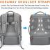 Lumesner Carry on Backpack, Extra Large 40L Flight Approved Travel Backpack for Men & Women,Expandable Large Suitcase Backpacks With 4 Packing Cubes,Water Resistant Luggage Daypack Weekender Bag,Grey