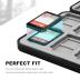 FYY Nintendo Switch Game Case - Black Nintendo Switch Game Holder for Nintendo Switch Cartridge Case with 24 Game Card Slots & 48 Micro SD Card Slots, Switch Card Case- Hard Shell, Silicone Lining