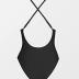 CUPSHE Women Swimsuit One Piece Bathing Suit Deep V Neck Crisscross Back Adjustable Strap