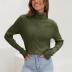 LEANI Womens 2024 Turtleneck Sweaters Cable Knit Long Sleeve Pullover Sweater Jumper ArmyGreen Medium