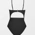 CUPSHE Women's One Piece Swimsuit Plunge Neckline Cutout Criss Cross Bathing Suit