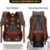 Tzowla Canvas Laptop Backpack, Bag for Men Women,Travel Work Rucksack Fits 15.6 Inch Laptop, Bookbag with USB Charging Port