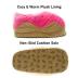 ooohyeah Women’s Fuzzy Food Hug Slippers, Cute Funny Cozy Non-Slip House Slippers for Women, Donut Judge Me, Shoe Size 5-6