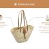 FRENCH BASKET straw bag with leather handles beach bag, straw bag, market basket, Moroccan Basket, Crossbody Bag, Summer Bag