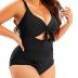 Aqua Eve Plus Size One Piece Swimsuit for Women Tummy Control Bathing Suit Cutout Swimwear