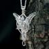bahamut 925 Sterling Silver LOTR Arwen Evenstar Pendant Necklace with 5A Cubic Zirconia, Princess of the Elves Jewelry for Women (Silver)