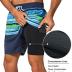 SILKWORLD Quick Dry Mens Swimming Trunks with Compression Liner Bathing Suit Swim Shorts with Zip Pockets
