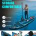 11'6"×34"×6" Extra Wide Inflatable Paddle Board, Stand Up Paddle Board for Fishing, Sup Board with 3 Removable Fins, Dual Bungees, Camera Mount, Hand Pump, Strong Paddle, 5L Dry Bag, Leash
