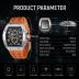 Mens Watches Luxury Tonneau Watches for Men Waterproof 50M Analog Replica Watch Chronograph Calendar Date Men’s Dress Business Work Watch Diver Large Square Face Wristwatch
