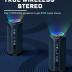 Ortizan Bluetooth Speakers, 40W Loud Stereo Portable Wireless Speaker, IPX7 Waterproof Shower Speakers with Bluetooth 5.3, Deep Bass, LED Light, Microphone, True Wireless Stereo for Home, Outdoor