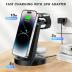 3 in 1 Charging Station for iPhone, Wireless Charger for iPhone 16 15 14 13 12 11 X Pro Max & Apple Watch - Wireless Charging Station for AirPods 4 3 Pro