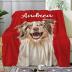 Personalized Dog Portrait Blanket - Custom Blankets Gifts from Pet Dog with Photos & Name - Customized Picture Flannel Fleece Blanket - Gifts for Pet Animal Women Men Dog Lovers Memorial Gift