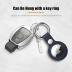 4 Pack Airtag Holder for Apple Air Tag Keychain, PU Leather Airtag Case, Air Tagsmate for Luggage, Comes with Ring Metal Snap Keyring for Luggage, Keys, Pets, Kids Bag
