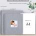 Popotop Photo Album Self Adhesive with Picture Display Window,40 Pages DIY Baby Memory Book for 4x6 8x10 Picture,Linen Cover Scrapbook for Wedding,with Scraper and Metallic Pen