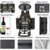 Hap Tim Picnic Backpack for 2 Person with Insulated Cooler Compartment,Wine Holder,Fleece Blanket,Cutlery Set, Engagement Gifts for Couples, Dark Grey（3065-DG）