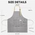 Riqiaqia 2 Pieces Aprons for Women with Pockets, Cotton Linen Waterproof Kitchen Cooking Aprons, Chef Apronfor Men Women with Adjustable Neck Strap and Long Ties(Grey/Green)