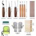 Wood Whittling Kit for Beginners Kids and Adults,Wood Carving kit Set With 8PCS Basswood Carving Blocks,Wood Carving Tools Gift include 6PCS Whittling Knife,Gloves,Roll Bag,Sharpener for Widdling Kit