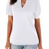 Neineiwu Women Dressy Casual V-Neck T-Shirts Loose Puff Short-Sleeve Tops Tunic Blouse