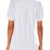 Neineiwu Women Dressy Casual V-Neck T-Shirts Loose Puff Short-Sleeve Tops Tunic Blouse