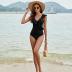 Blooming Jelly Women's Tummy Control Swimsuits Slimming Cute One Piece Bathing Suit Ruffle V Neck Swimwear