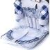 Picnic Basket Bag Set, 2 Person Insulated Tote with Cooler Compartment. Two Bottle Section Setting, includes Wine Glasses, Plates, Cutlery and Complete Flatware
