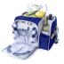 Picnic Basket Bag Set, 2 Person Insulated Tote with Cooler Compartment. Two Bottle Section Setting, includes Wine Glasses, Plates, Cutlery and Complete Flatware
