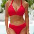 Yonique Women Two Piece Bathing Suits Push Up Bikini Set Halter Swimsuit Vintage Swimwear