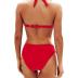 Yonique Women Two Piece Bathing Suits Push Up Bikini Set Halter Swimsuit Vintage Swimwear