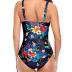 Tempt Me Women Ruched Slimming One Piece Swimsuits Tummy Control Vintage Bathing Suits