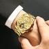 OUPINKE Men's Skeleton Mechanical Watches Luxury Dress Automatic Self Winding Sapphire Crystal Waterproof Tungsten Steel Band Wrist Watches