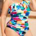 Tempt Me Women One Piece Swimsuits Tummy Control One Shoulder Bathing Suits Ruffle Swimwear