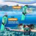 Snorkeling Gear for Adults, Dry Snorkel Set, Panoramic Anti-Leak and Anti-Fog Tempered Glass Lens, Adjustable Snorkeling Gear with Mesh Bag Ear Plug for Snorkeling Scuba Diving Travel