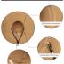 Womens Sun Hat - Wide Brim Floppy Beach Hats for Women Foldable Straw Hat with Heart Shaped Sunglasses UPF 50+