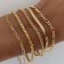 DEARMAY Gold Bracelets for Women Trendy Gold Jewelry Set for Women Cuban Link Chain 14K Gold Plated Filled Figaro Paperclip Rope Herringbone Bracelet Pack 18K Gifts for Women