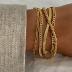 DEARMAY Gold Bracelets for Women Trendy Gold Jewelry Set for Women Cuban Link Chain 14K Gold Plated Filled Figaro Paperclip Rope Herringbone Bracelet Pack 18K Gifts for Women