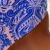 Floerns Women's Tie Shoulder Onepiece Swimsuit Floral Print Monokini Swimwear