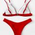 SOLY HUX Bikini Sets for Women Sexy Triangle High Cut Bikini Bathing Suits 2 Piece Swimsuit