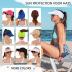 Sun Hats for Women UV Protection Sun Visor Wide Brim Summer Hats with Ponytail