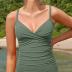 Yonique Women's Tankini Top Swimwear Twist V Neck Swimsuits Tummy Control Bathing Suits Top Only