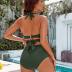 Blooming Jelly Womens Tummy Control Bathing Suits Modest High Waisted Bikini Sets Cute Halter 2 Piece Swim Suit 2024