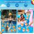 36 Pcs Beach Pool Party Favors Water Guns Bulk 4.72/6/12 Inches Inflatable Rainbow Beach Balls Water Squirters for Kids Summer Theme Party Favor Pool Toys(4.72)