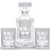 Personalized Whiskey Decanter Set – Engraved Glass Cups Drinking Glasses Set of 2 – Custom Whiskey Glasses Drinking Set – Whiskey Gifts for Men, Him, Wedding, Groomsman