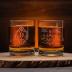 Personalized Whiskey Decanter Set – Engraved Glass Cups Drinking Glasses Set of 2 – Custom Whiskey Glasses Drinking Set – Whiskey Gifts for Men, Him, Wedding, Groomsman