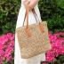 Straw Bag for Women Woven Beach Structured Tote Handmade Crochet Carteras De Mujer Summer Shoulder Bohemian Hobo Pom Travel