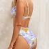 CUPSHE Women Swimsuit Bikini Set High Waisted Push Up Cheeky Drawstring Two Piece Bathing Suit