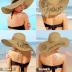 Beach Hats for Women - Foldable Straw Hat Embroidered Wide Brim Floppy Sun Hat UPF 50+, Honeymoon, Travel, Cruise