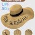 Beach Hats for Women - Foldable Straw Hat Embroidered Wide Brim Floppy Sun Hat UPF 50+, Honeymoon, Travel, Cruise