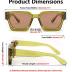 FEISEDY Retro 90s Square Sunglasses for Women Men Trendy Chunky Rectangle Sunglasses UV400 Protection B2385