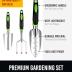 Heavy Duty Garden Tools 22 Pieces Set - Rust Proof, Durable Gardening Supplies - Ergonomic Gardening Hand Tools - Ideal Gardening Gifts for Women